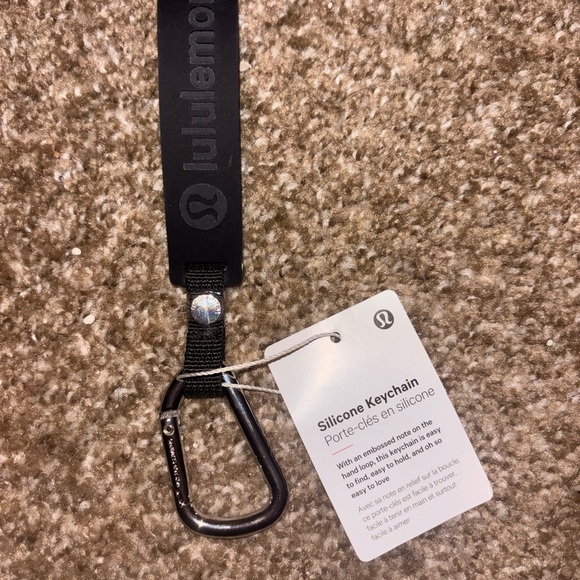 lululemon athletica Accessories - Lululemon Black Silicone Keychain
